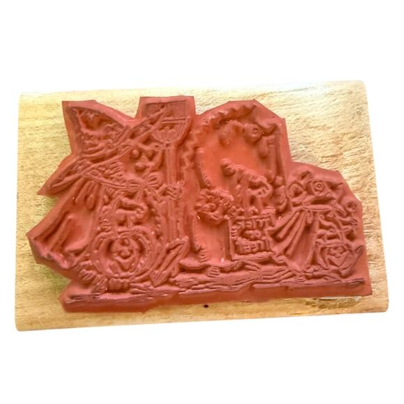 Stampin Up! Vintage 2002 Hedgehog Mouse Trick Or Treating Halloween Rubber Stamp - Picture 2 of 2